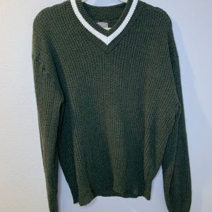 Green wool sweater